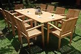 New 11 Pc Luxurious Grade-A Teak Dining Set -117