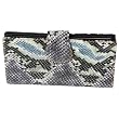 Journee Collection Womens Snake Print Clutch Wallet