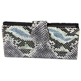 Journee Collection Womens Snake Print Clutch Wallet