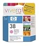 HP 38 Light Magenta Pigment Ink Cartridge in Retail Packaging