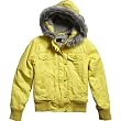 Fox Racing Lexie Girls Racewear Jacket w/ Free B&F Heart Sticker Bundle - Yellow Fade