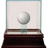 UV Glass Golf Ball Case with Cherrywood Base