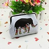 POTOJP 可愛い レディース 小銭入れ PU レザー がま口 2柄 贈り物 プレゼント 財布 カードホルダー コインケース 小物入れ 収納ポケット ハンドバッグ (ホワイト)