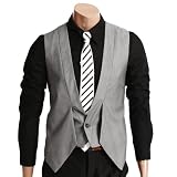 Mens 1Botton Classic Vest Jacket (V103Z)
