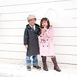 『Reina』 トレンチコートタイプ キッズ 防水レインコート☆ブラック