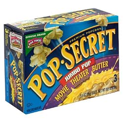 Pop Secret - Jumbo Pop, Movie Butter, 3-count Box, 10.5-Ounce Boxes (Pack of 6)