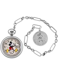 Ingersoll Unisex IND 25834 Ingersoll Mickey Mouse 30s Collection Silver Pocket Watch