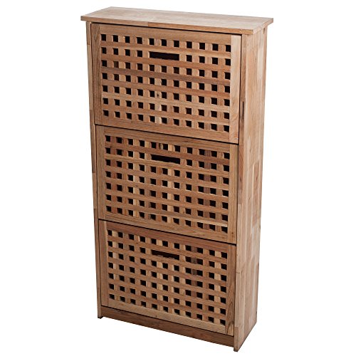 Lavish Home 3 Drawer Wooden Shoe Storage Cabinet