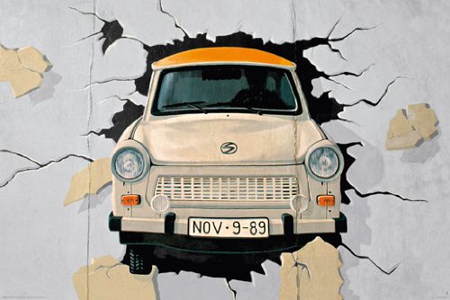 Empire 394279 Berlin - Mauer. Trabi - St&auml;dte-Poster Berliner Mauer - Gr&ouml;sse 91.5 x 61 cm Preisvergleich