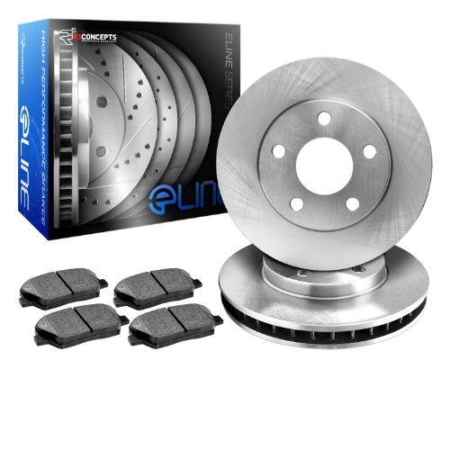 R1 Concepts KEOE10496 Eline Series Replacement Rotors And Ceramic Pads Kit - Front