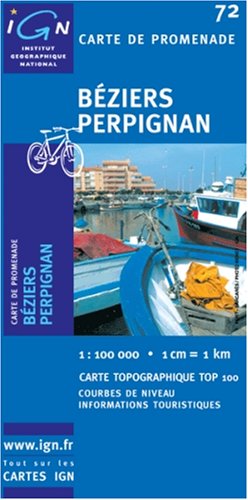 City Travel Guides Discounted  Books : IGN Top 100 Map 72 ~ Beziers / Perpignan