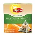 Lipton Green Tea, Mandarin Orange, Premium Pyramid Tea Bags, 20-Count Boxes (Pack of 6) On Sale