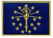Indiana State Flag Embroidered Patch Iron-On IN Emblem