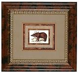 IMAGE OF International Arts Rustic Bear Framed Hand Colored Artwork
