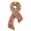 Rose Gold Pink Sapphire Breast Cancer Awareness Pendant