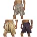 3 PACK: SILK COUTURE Mens Sleepwear - Silk Boxer Shorts / Pajama Lounge Shorts (Size: M-L)