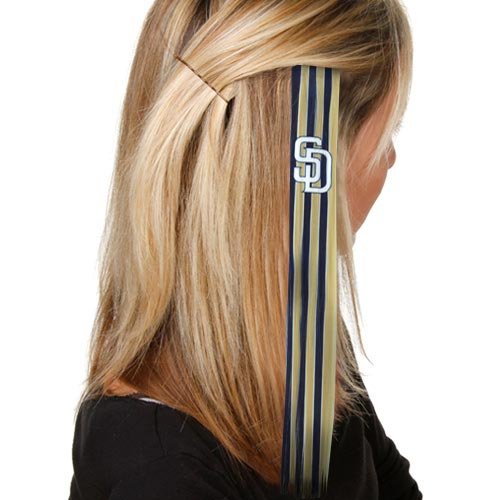 San Diego Padres Ladies Navy Blue-Gold Sports Extension Hair Clips
