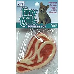 Tiny Tails Vinyl Sirloin Steak Squeeze Dog Toy