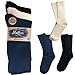 Socks - Organic Cotton - Crew - Tri Pack - Navy Natural and Black - Size 10 to 13, (Pack of 3)