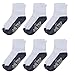 Deluxe Anti Non Skid Slip Slipper Crew Socks For Unisex Kids,Boys,Girls (6-pack)