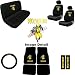 15pc Wolverine X-men Marvel Comics Superhero Low Back Seat Covers with Head Rest Covers, Bench Cover