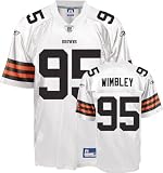 Kamerion Wimbley Jersey: Reebok White Replica #95 Cleveland Browns Jersey - Small