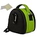 Green Limited Edition Camera Bag Carrying Case with battery charger, battery charger, memory cards, and accessories Pocket for Kodak EasyShare MINI C182 C1505 C1550 C1530 M215 M532 M550 M552 M565 M575 M580 M583 M590 Wireless M750 M5350 TOUCH M5370 M577 SLICE Kodak Zi10 SPORT C123 C135 Point and Shoot Digital Camera + One anti glare screen protector