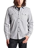 Southpole Men's Stripe Roll Up Long Sleeve Button Down Shirt
