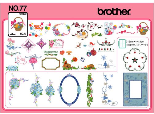 Brother SA377 Holiday Embroidery Machine Memory Card