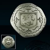 Pieces of Eight Doubloon Geocoin - Antique Silver