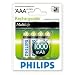 Philips R03B4A100 Batterie rechargeable 1000mAh AAA 4 pi�ces