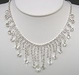 Crystal Necklace Set for Bridal Wedding Prom Pageant N1Y67