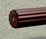 1-3/8 inch Wood Fluted Drapery Rod in Mahogany Finish - 8' long [CAPITOL CITY LUMBER]