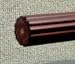 1-3/8 inch Wood Fluted Drapery Rod in Mahogany Finish - 8' long [CAPITOL CITY LUMBER]