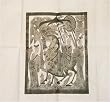 Horse, Chinese Stone Rubbing on Rice Paper - Vintage