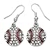 Baseball Dangle Earrings Sport Earrings Clear Rhinestones Fashion Jewelry