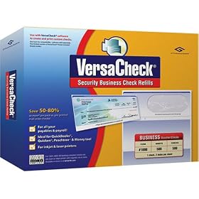 VersaCheck Form #1000 Blue Classic Business Check Refills 500 Sheets