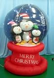 LED Snowglobe 6ft Airblown Inflatable Penguins