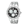 Citizen Lucca Stainless Steel Black Dial White Diamonds Men's Watch #BL7160-53E