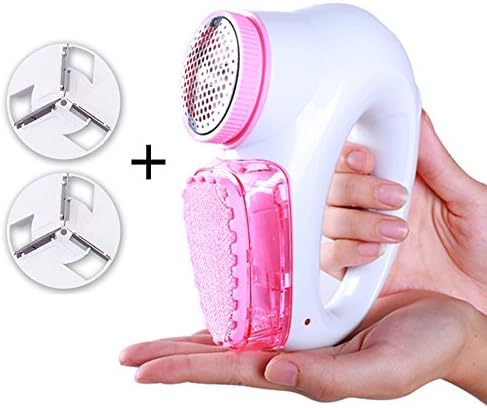Multifunctional Rechargeable Fabric Shaver,Portable Clothes Lint Pill Fluff Fuzz Remover Suitable for Sweater, Coat, Glove, Scarf,and Much More (shaver+2 blades)