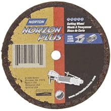 Norton NorZon Plus Small Diameter Reinforced Abrasive Flat Cut-off Wheel, Type 01, Zirconia Alumina