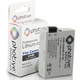 Photive Original LP-E8 Ultra High Capacity Li-ion Battery For Canon T2i and T3i (Canon LP-E8 Replacement) by Photive