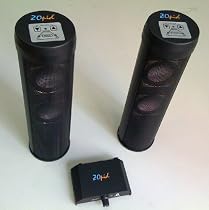 ZOpid - 2.4 GHz Weather-Resistant Stereo Wireless Speakers with built-in Rechargeable Battery (Black)