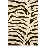 Soho Beige / Black Contemporary Rug Size: 36" x 56"