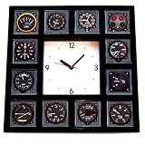 Airline Airplane Plane Clock Pilot Gauges cockpit panel Clock