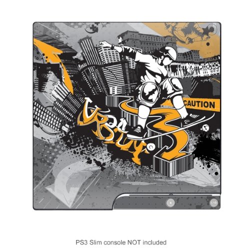 Protective Decal Skin Sticker for Playstation PS3 SLIM case cover ps3SLM-217