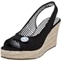 Bongo Women's Double Take Espadrille,Black,6 M US