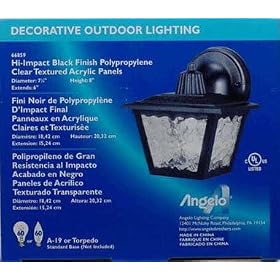 Westinghouse #66859 7-1 4 Black Wall Lantern by WESTINGHOUSE LIGHTING CORP