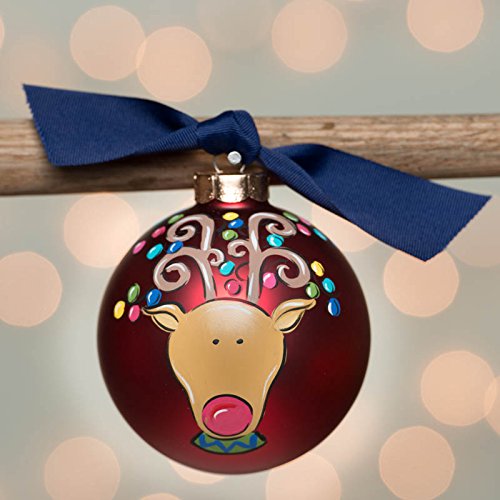 Glory Haus Reindeer Glass Ball Ornament