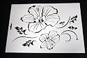 A4 Textil / Wand Schablone Blume W-084